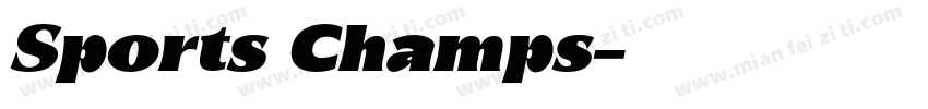 Sports Champs字体转换